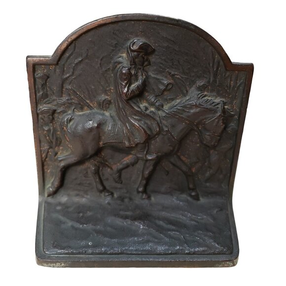 Hubley Pair of Heavy Antique Cast Iron George Washington Bookends, Artist Signed - Picture 3 of 8